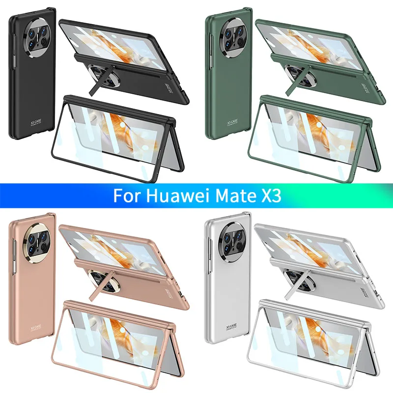 Magnetic Hinge Armor Bracket Case for Huawei Mate X3 Case Outer Screen Glass Protective Stand Plastic Cover for Huawei Mate X3