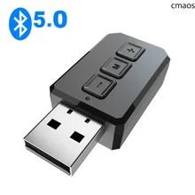 

USB Bluetooth 5.0 Adapter Dongle Mini Handsfree Audio Receiver Wireless Transmitter with Mic AUX RCA 3.5MM Jack Stereo For PC TV
