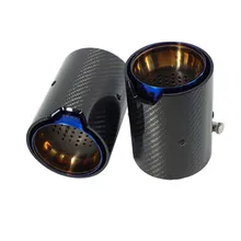 

1pc Blue Car Tail Pipe for Bmw M2 M3 M4 M5 M Power Car Logo Muffler Tip Turbo Sound Auto Whistle