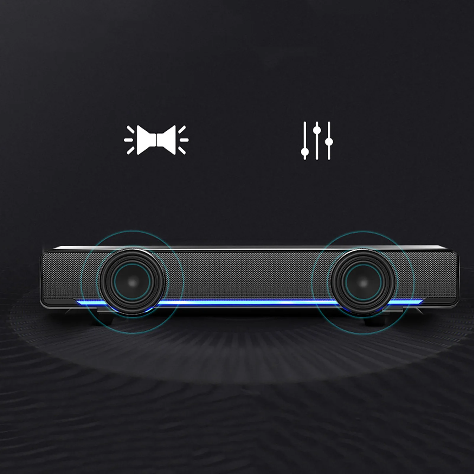 Soundbar stereo cablata usb con bassi e audio surround_voghion.com