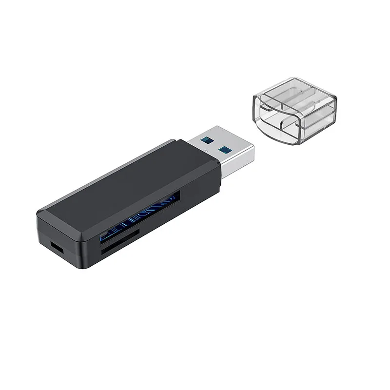 קורא כרטיסי USB3.0 Micro SD HC XC TF MIMC RSMMC כותב כרטיסי זיכרון צפה מתאם דונגל תאורת LED מחשב נייד מרחיב זיכרון