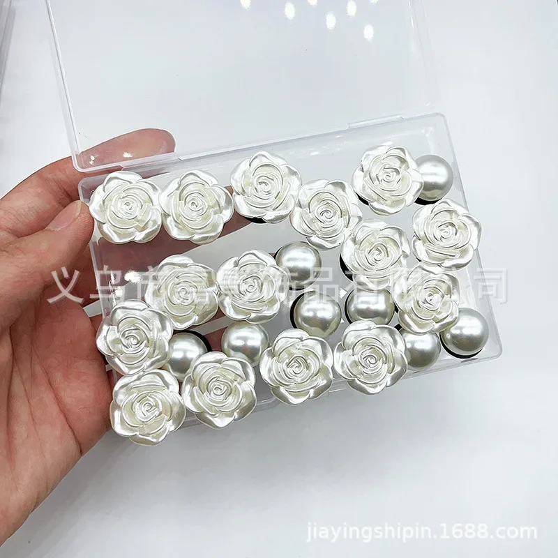 Lot Diamant Perle große Größe Strandtasche Schnalle Charme Kette Dekorationen Zubehör für Totes Bogg Tasche Frau DIY Geschenk Reise Anhänger – Detail 15