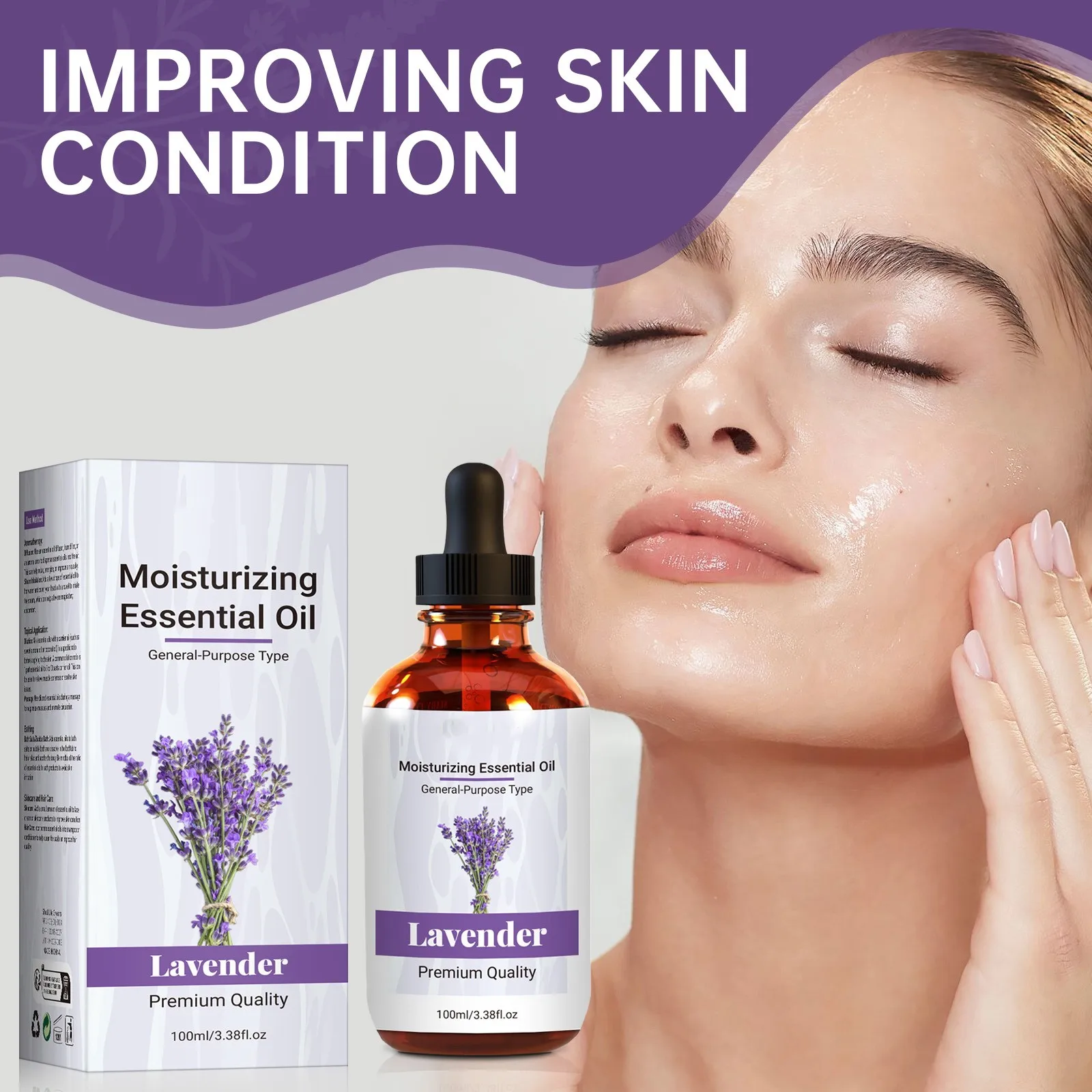 Lavender Massage Oil Moisturizing Fine And Firming Facial Skin Softening And Skin Beautifying Serum 100ml For Women lavender massage oil