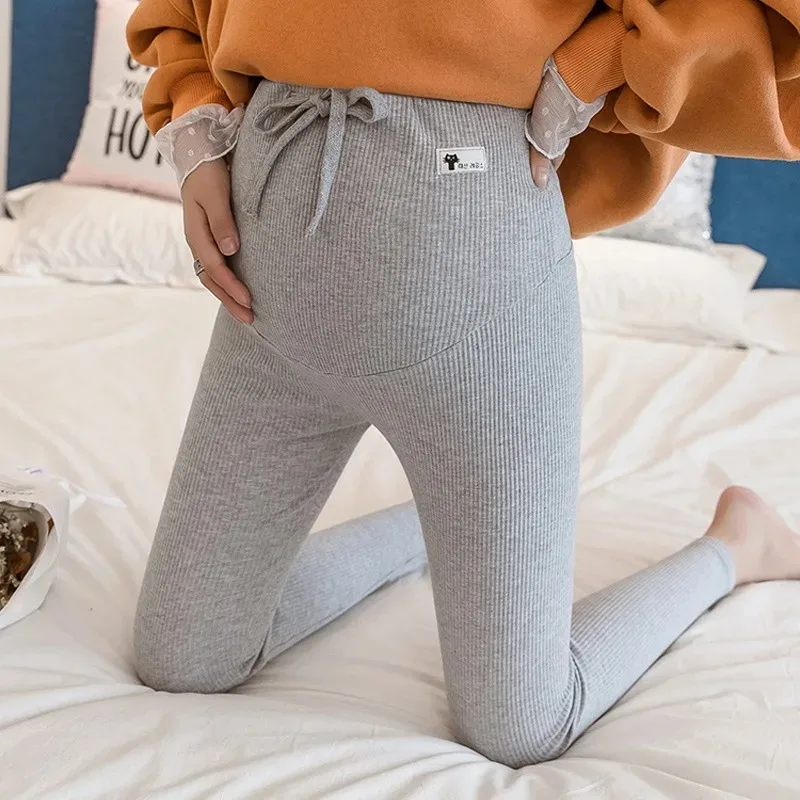 

Casual Leggings For Pregnant Women Elastic High Waist Stripes Pants Pregnancy Sports Clothes Maternity Fitness Trousers Skinny