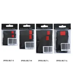 4 Pcs/Pack Black Elastic Fishing Spool Belt Fishing Reel Protection Belt Spinning Wheel Reel Accessories