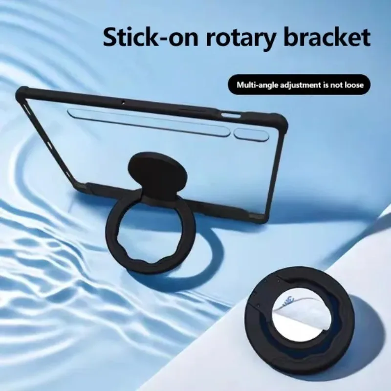 Rotating Plastic Tablet Stand Holder with Reusable Adhesive