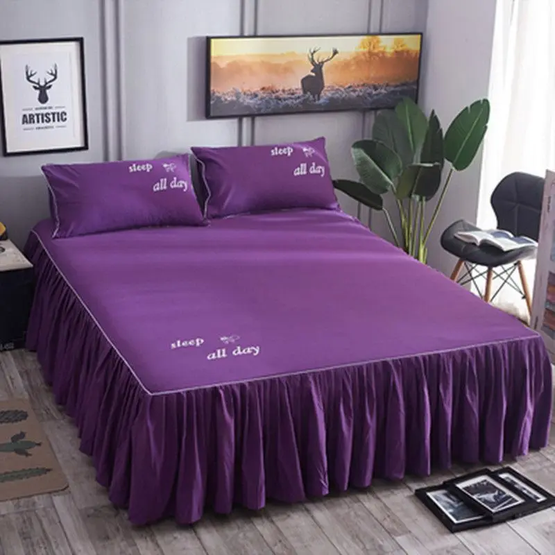 thumbnail image 1 of Protector de colchón para hotel Solid Home, funda de cama, sábana, falda de cama, colcha, funda de colchón antideslizante, ropa de cama, falda de cama, funda de almohada, 1 of 5