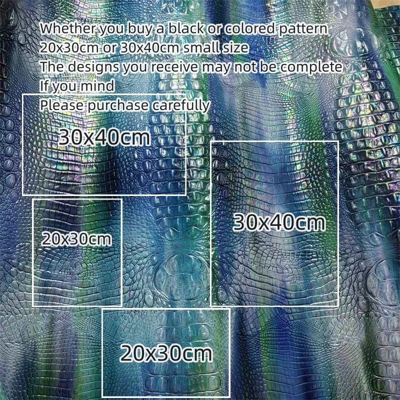 1.2/1.4mm 다채로운 악어 프린트 소가죽. 첫 번째 레이어 가죽. 진짜 가죽 원단. 가방용 수제 DIY. 전체 시트 절단