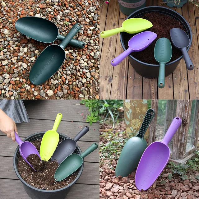 1Dc -Os Otthoni Kerti Ellátás Talaj Lapátok Meglazító Lapáttisztert Szerszámok Virágzöldségek Ültetési Szerszám Műanyag - Image 4
