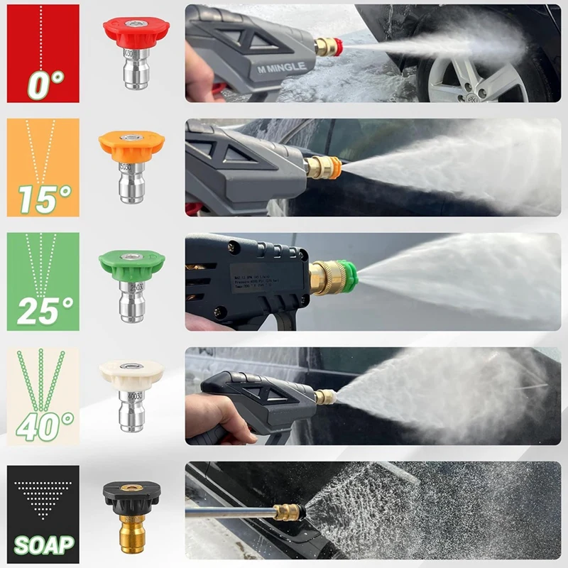 교체용 익스텐션 막대가 있는 고압 청소 건, K2, K3, K4, K5,K6,K7, 전기 청소 기계와 호환 가능