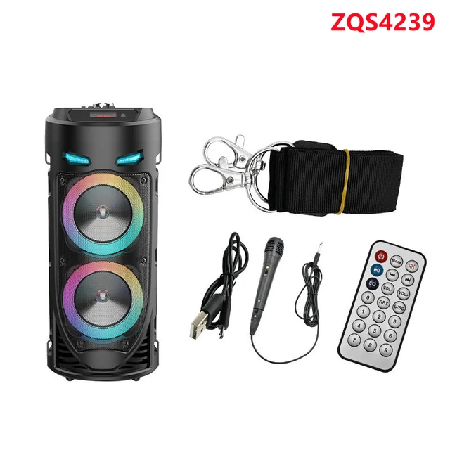 Altavoz Bluetooth portátil de 40W, columna inalámbrica de gran potencia,  estéreo, Subwoofer, altavoces de fiesta con micrófono, Karaoke familiar,  USB - AliExpress