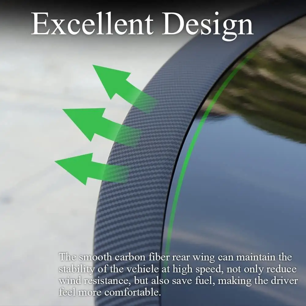 Carbon Fiber Wing Trunk Lid Spoiler Tesla Model 3 17-23 Highland Model Y 21-24 Exterior Accessory car rear wing spoiler car roof spoiler