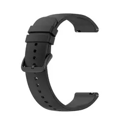 Versatile Silicone Smart Watch Strap - 20mm Wrist Band for Huami and Xiaomi Models. (Black)
