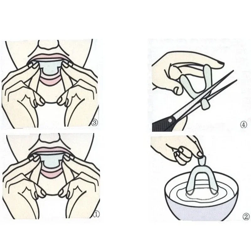 Anti Snoring Mouth Guard Anti Snoring Mouthpiece Silicone Mouth Guard Night Anti Snoring Bruxism Whitening Teeth Mouth Tray Sports Boxing Tooth Protector Sports Brace 2/4pcs