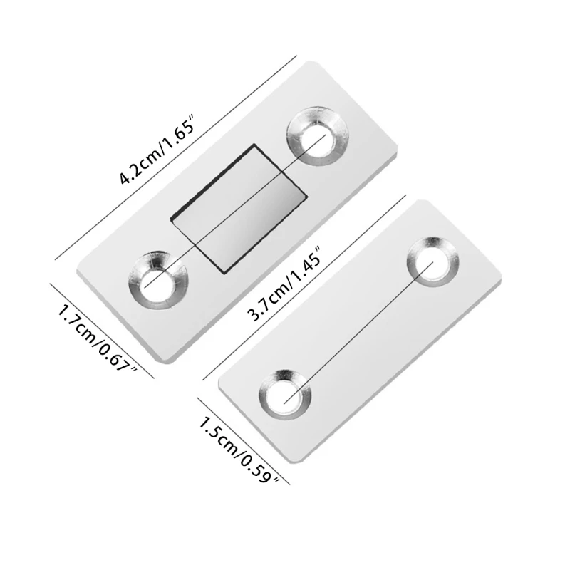 Magnetic Door Catch Drawer Catch for Sliding Door Cabinet Cupboard with Mounting Screws Adhesive