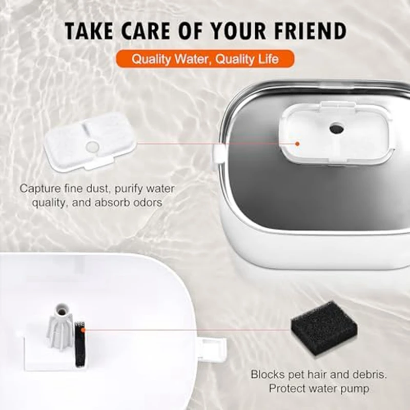 Cat Water Fountain Filter, Cat Water Fountain Filters Replacement For Petlibro Compatible With PLWF005 / PLWF105 / PLWF115 (8