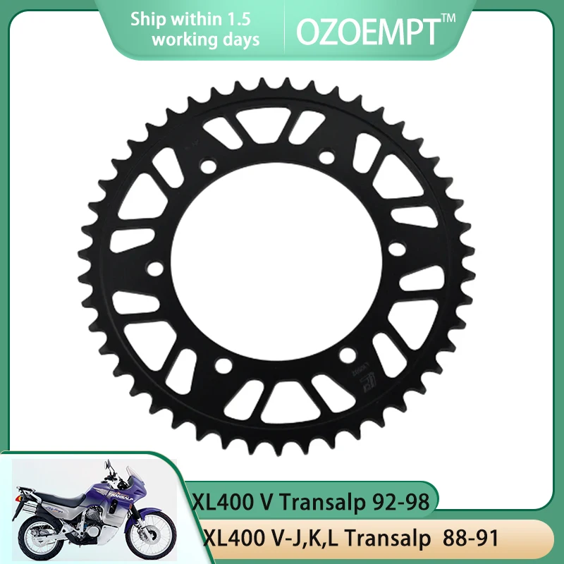 

OZOEMPT 525-43T Motorcycle Rear Sprocket Apply to XL400 V-J,K,L Transalp 88-91 XL400 V Transalp 92-98