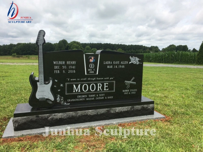 Unique Design Granite Guitar Headstone Tombstone Monument for Sale