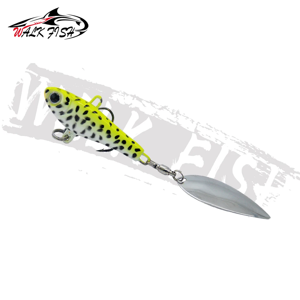 SPAZIERGANG FISCH 1PCS Angeln Locken Jig Kopf Fisch 20g VIB Rotation Löffel Ozean Angeln Süßwasser Spinner Künstliche Metall lockt Köder – Detail 3
