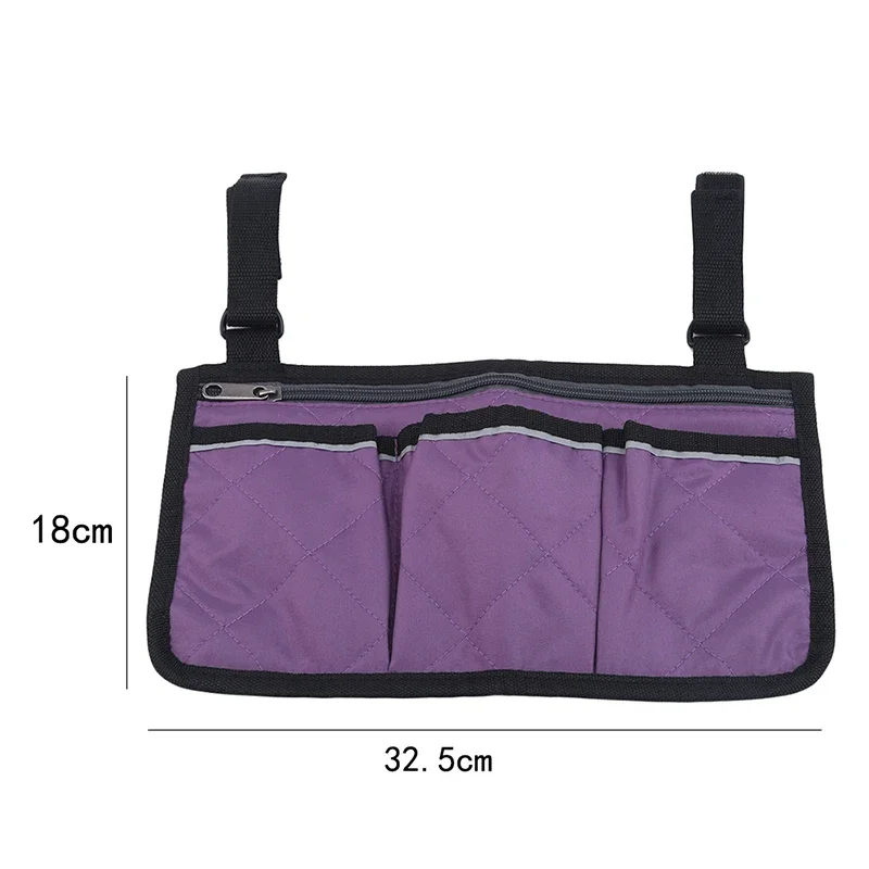 New Wheelchair Armrest Side Storage Bag Portable Pocket Suitable For Most Walking Wheels And Mobile Equipment Accessories