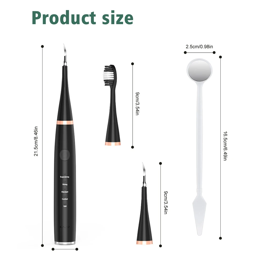 Lnkerco 2 In 1 Electric Ultrasonic Teeth Cleaner Dental Whiten Cleaning Oral Irrigators Dental Calculus Remover Oral Care