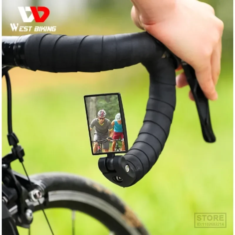 

WEST BIKING 360 Degree Rotatable Bicycle Rearview Mirror Cycling Rear View Mirror Bike Accessories MTB Bike Handlebar Mirror