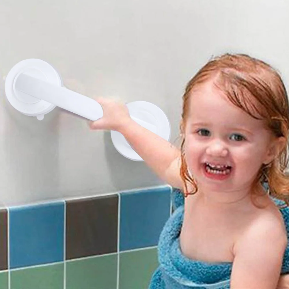 Shower Handle Punch Free Aging Resistance Anti Slip Bathroom Handrail Suction Cup Easy Installation Lightweight for Office Home