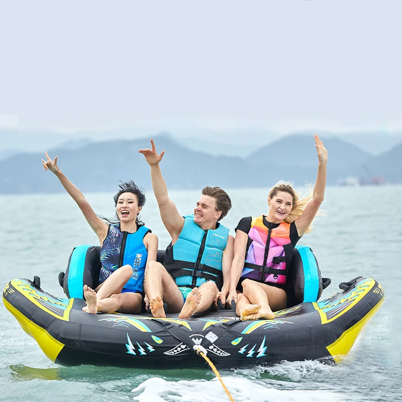 Durable Inflatable Boat Tube Sofa, Water Play Equipment, 3 Person