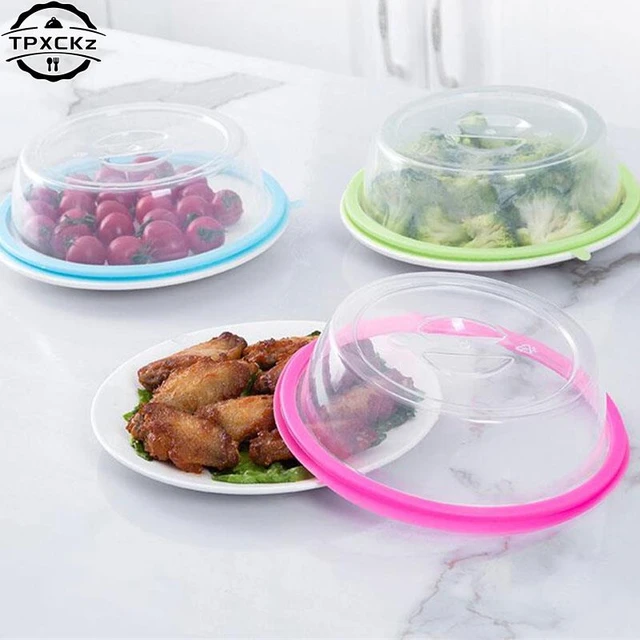 Microwave Splatter Cover Food Grade Heat Resistant Plastic Microwave Food Plate  Cover Guard Lid for Home - AliExpress