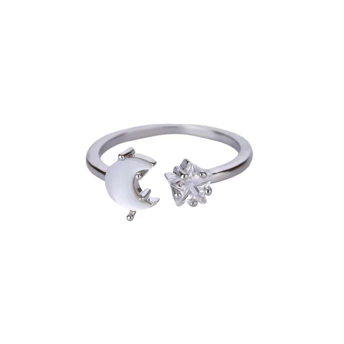 Zircon Star Rings for Women Gold Adjustable