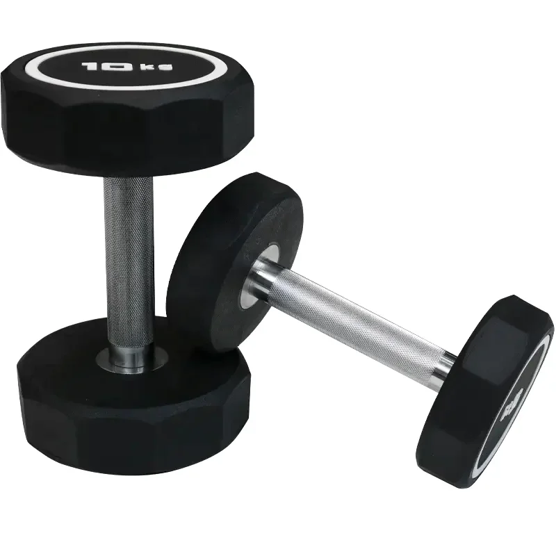 Commercial Gym 10 Sides PEV Coated Weights Dumbbells 2.5kg-50kg Mancuernas Gym Training