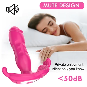 Automatic Telescopic Women's Dildo Butterfly Vibrator Sex Toys for Women Thrusting Anal Plug Female Vibrators for Women Couples 6