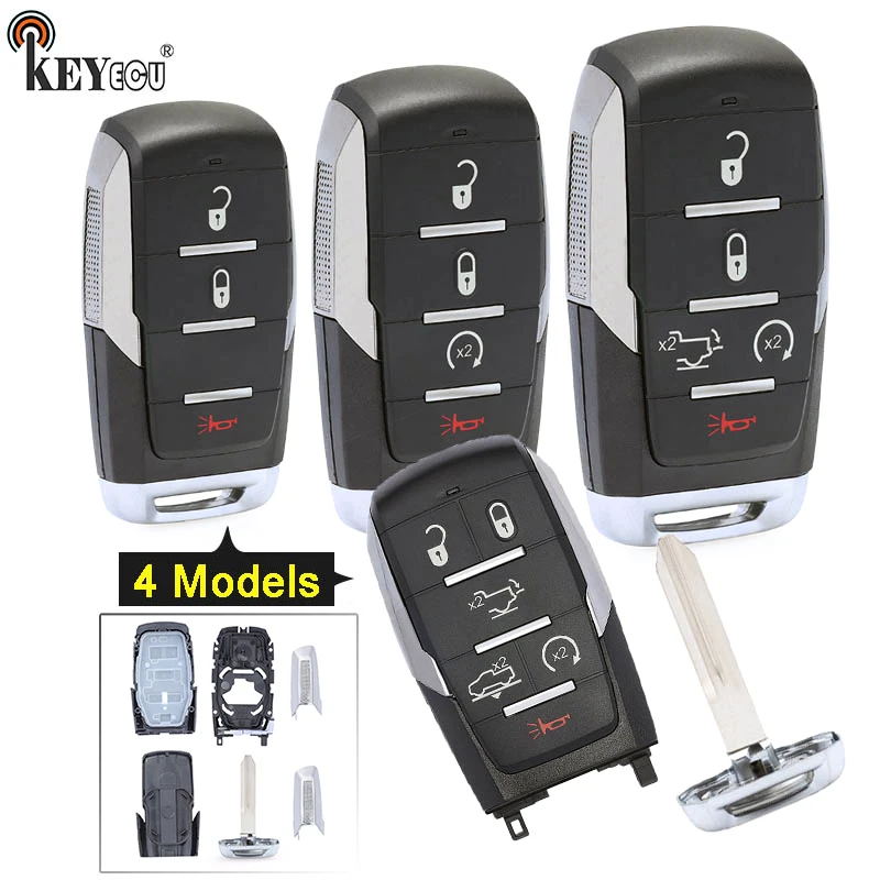 

KEYECU for Dodge RAM Limited 2019 2020 2021 2022 FCC: OHT-4882056 Replacement 3 5 6 7 Button Smart Remote Car Key Shell Fob