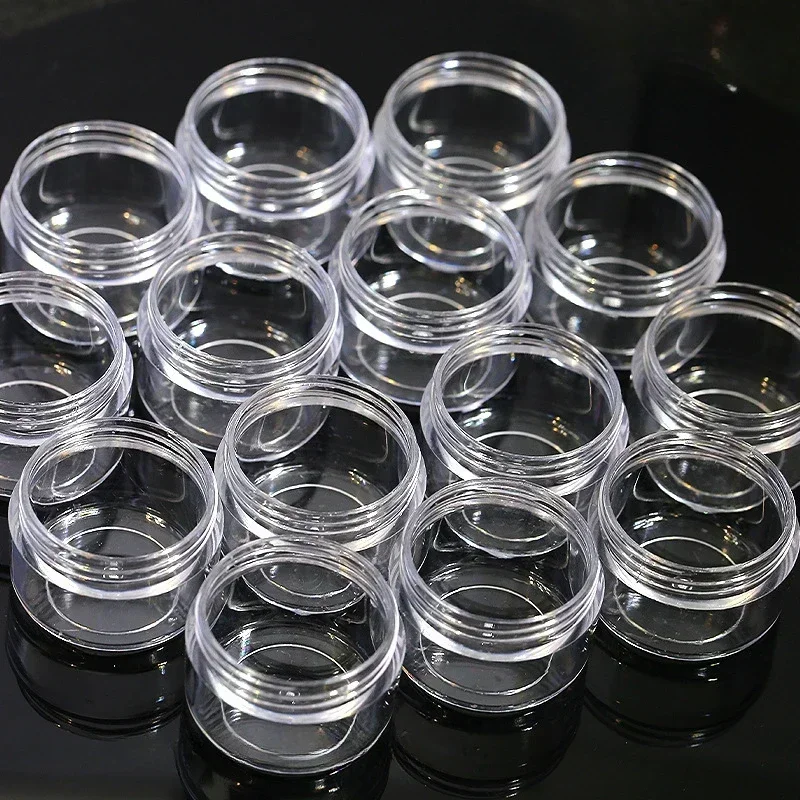 Cosmetic Bottle Cosmetic Cream Bottle Moisturizer Jar 10/50pcs 5g Sample Clear Cream Jar Mini Cosmetic Bottles Containers For Nail Arts Small Clear Can Tin For Balm