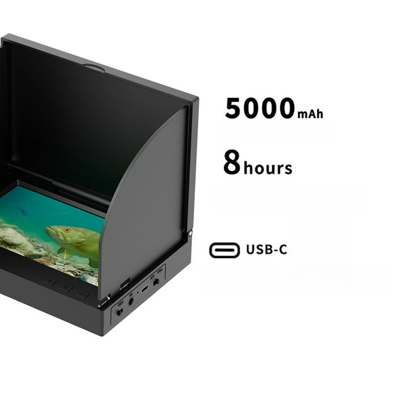 수중 낚시 카메라 4.3인치 방수 220 °   렌즈 HD 클리어 뷰 전문 어군탐지기 (얼음 호수, 바다, 보트 낚시용)