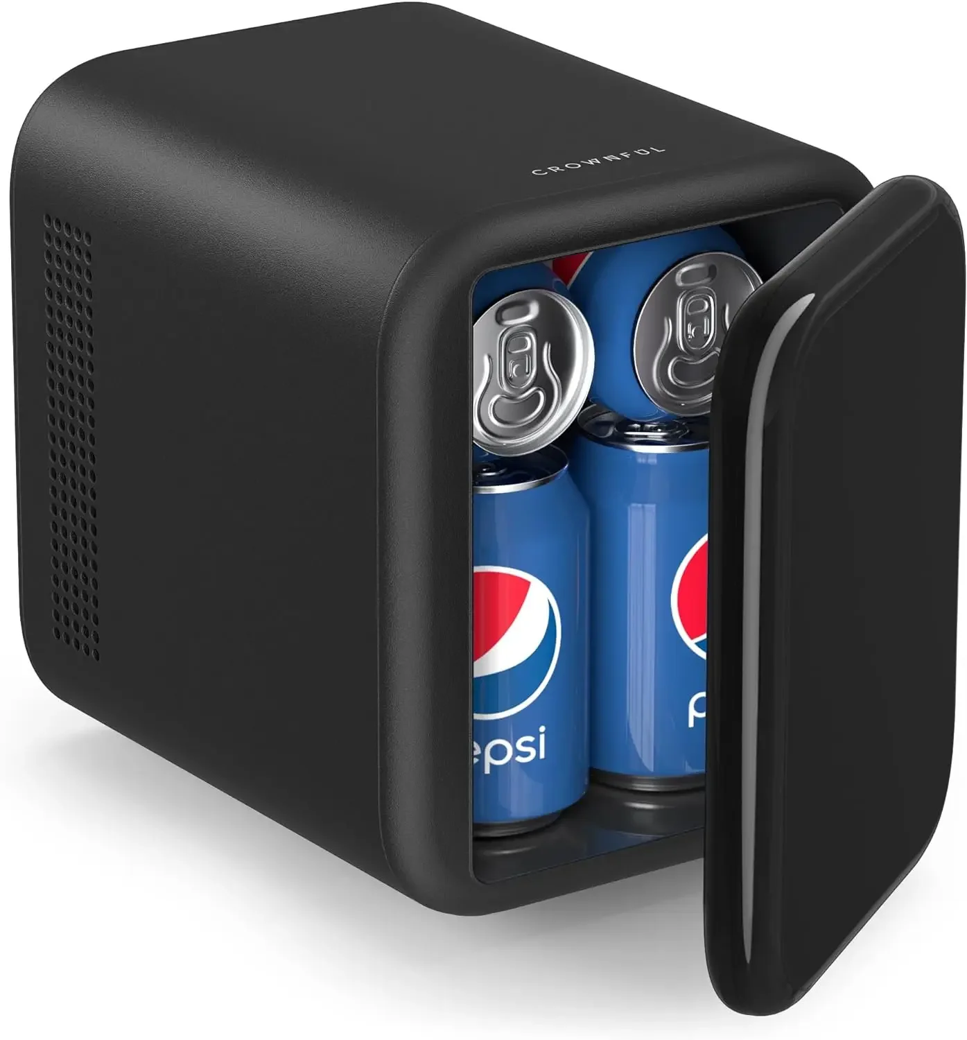

Compact Mini Skincare Fridge for Bedroom, Car, Dorm, Office - Portable 4 Liter/6 Can Cooler and Warmer AC/12V DC Personal Refrig