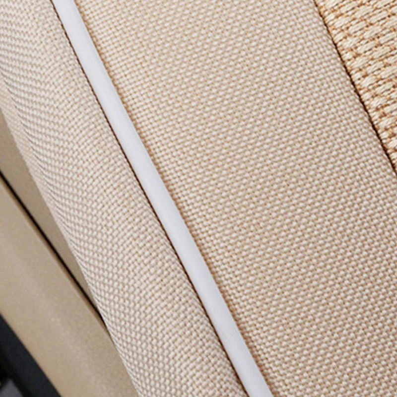 Coprisedile per auto in lino, universale per tutte le stagioni, traspirante, per la maggior parte delle berline a quattro porte e SUV, protezione ultra-lussuosa per sedili auto - Image 5