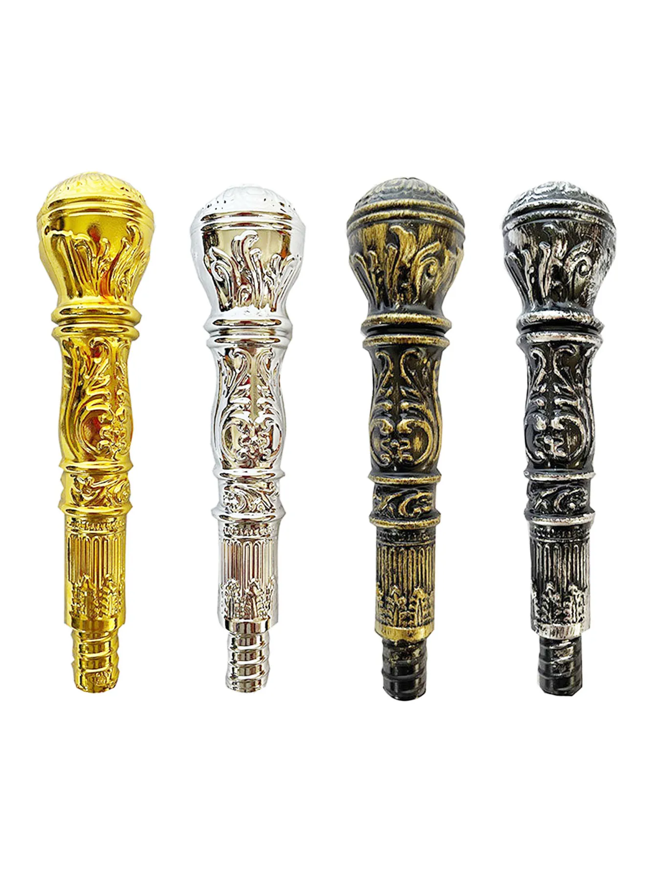 1pc Antique Gold Walking Cane Elegant Vintage Prop Stick Dress Pimp Canes Festival Halloween Costume Accessory for Adults and