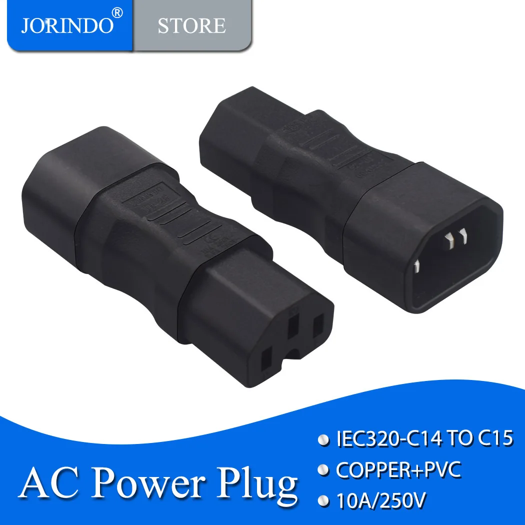 JORINDO-1PCS-IEC320-C14-TO-C15-socket-converters-C14-male-to-C15-female ...
