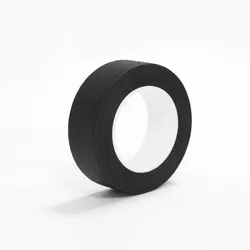 Vibrant Rainbow Masking Tape Set - Easy Tear & Removable Writable Tape - 25mm x 15yards (Black)