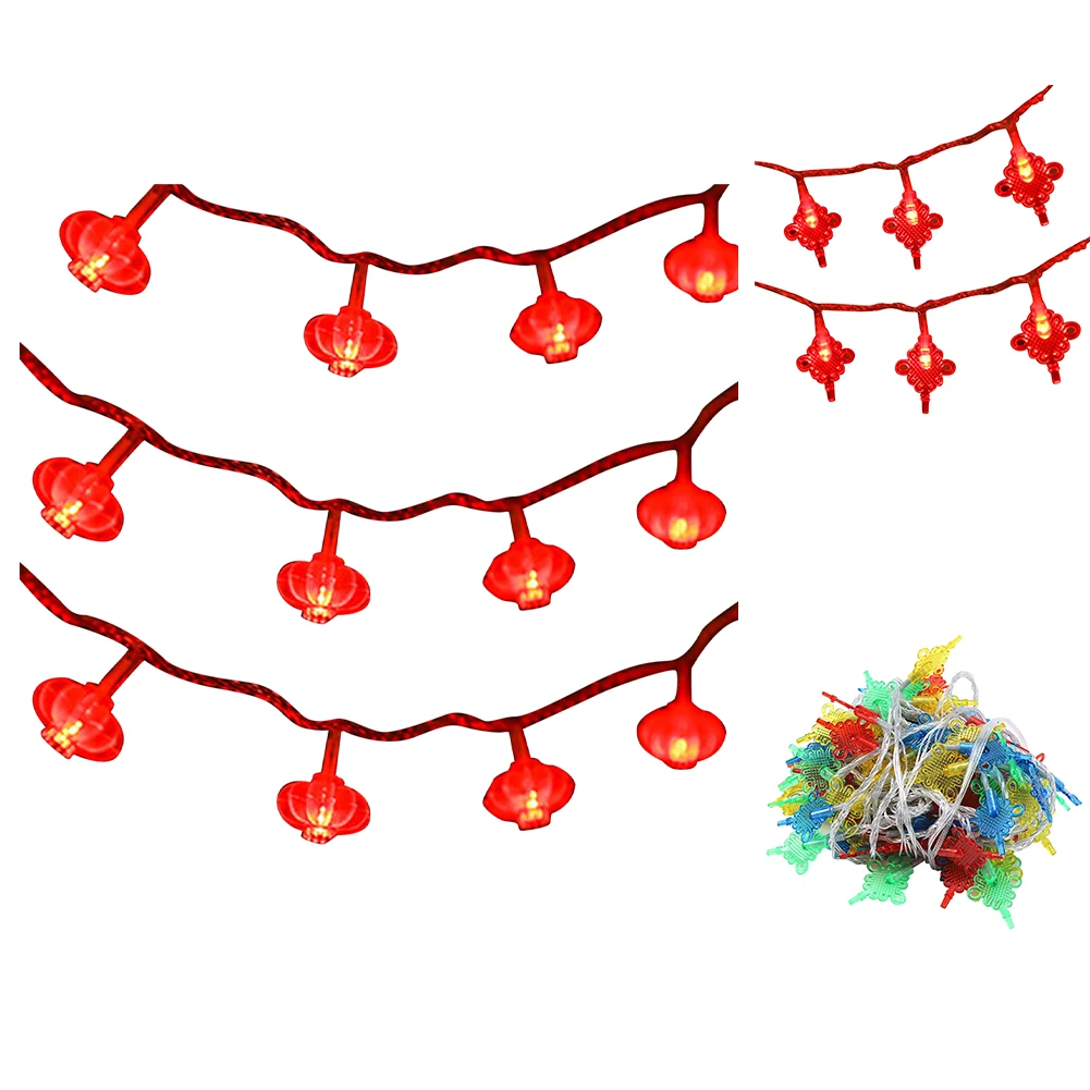 

Red Lantern String Light 20LEDs/40LEDs Chinese Knot Battery Operated String Light For Chinese New Year Wedding Party Decoration