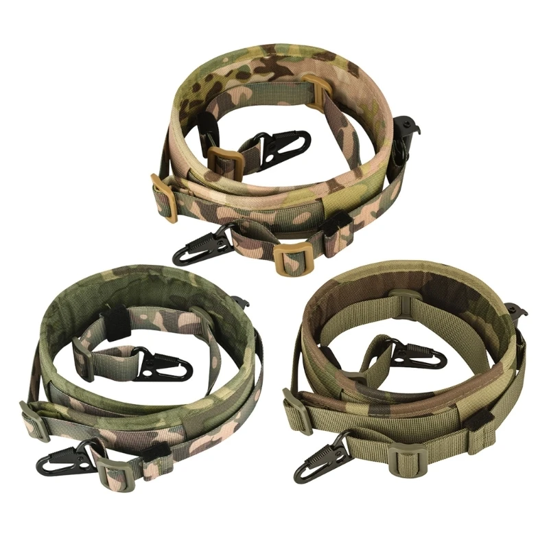 

Multifunction Lanyard Adjustable Length Sling Hunting Strap Double Point Rope Tactically Sling Shoulder Strap