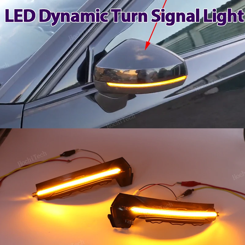 Yoegerery 2pcs LED Dynamic Turn Signal Lights For Audi A3/S3/RS3 8V 2014-2020 - Yellow-Blue Flashing Mirror Indicators - View #7
