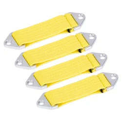 High - Performance DIY Upgrade: 4Pcs Shock Absorber Limit Straps for RC Crawler Cars (Yellow)