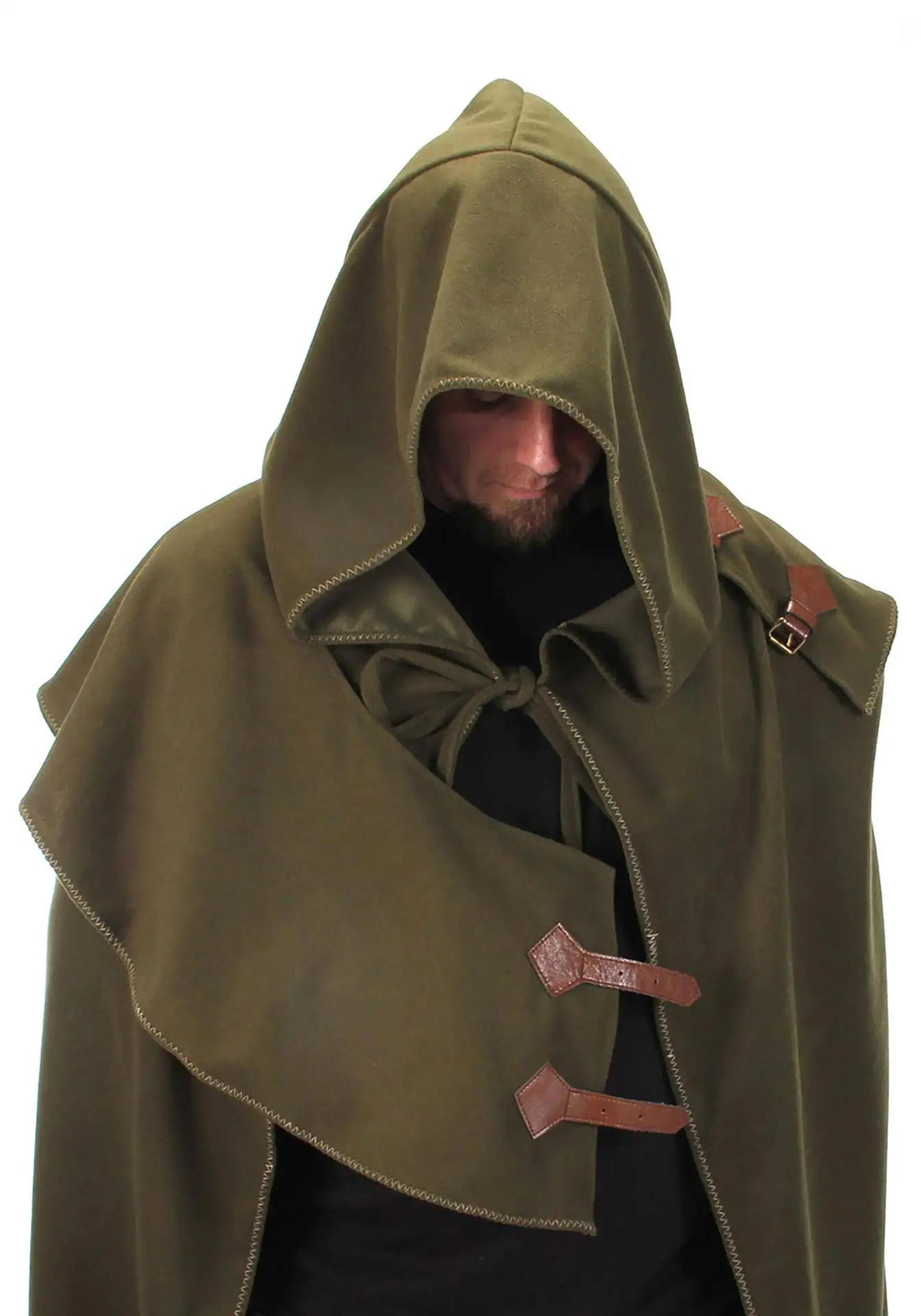 

Middle Ages Halloween Elven Cloak Stage Performance Elven Wizard Cloak Cosplay Dress Anime Men Costumes Knight Pirate Prince