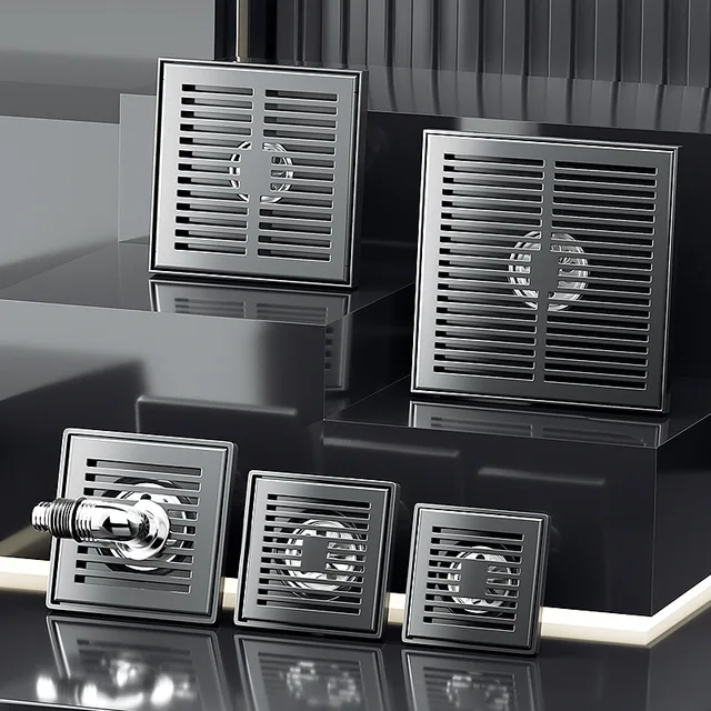 ท่อระบายน้ําพื้นสแตนเลสป้องกันกลิ่น 304, เส้นผ่านศูนย์กลางที่เพิ่มขึ้นและการเคลื่อนที่ขนาดใหญ่, บนหลังคาและลานภายในและกลางแจ้ง 1