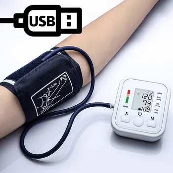 Portable Tonometer Digital Tensiometer Heart Rate Monitor Arm Blood Pressure Monitor BP Equipment Automatic Professional Medical 1