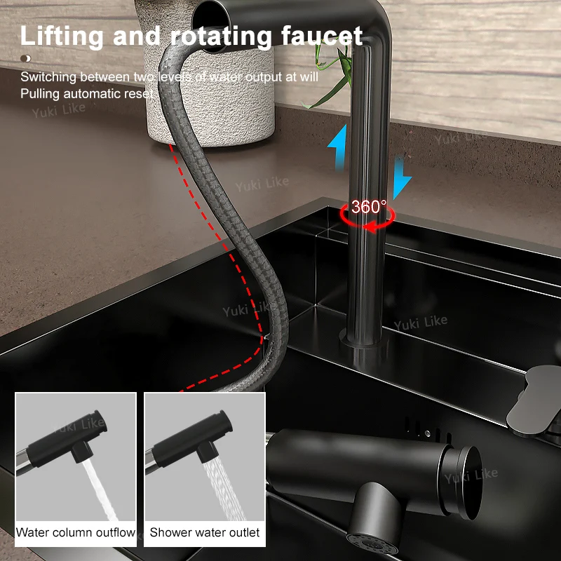 Kitchen Sink Hidden Sink Stainless Steel Kitchen Sink Apartment Bar Mini Single Slot Touring Car Multi-functional Wash Basin With Cover Plate