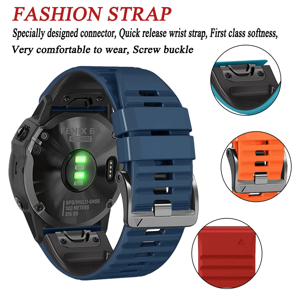 Garmin Fenix 6X 6 6S Pro 7X 7 Easyfit  Fenix 5 5X 5s Plus MARQ 2 ø  22 26mm Ǹ ð  Ʈ