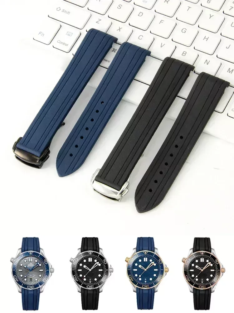Per Accessori Con Fibbia Pieghevole Anti-Allergia Omega New Seahorse 300 Super Master 007 Disco Flying Observatory Cinturino In Silicone